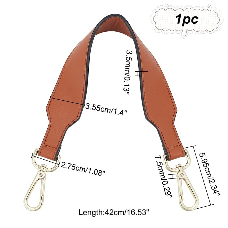 WADORN Leather Wallet Handle, 42 cm Short PU Leather Handbag