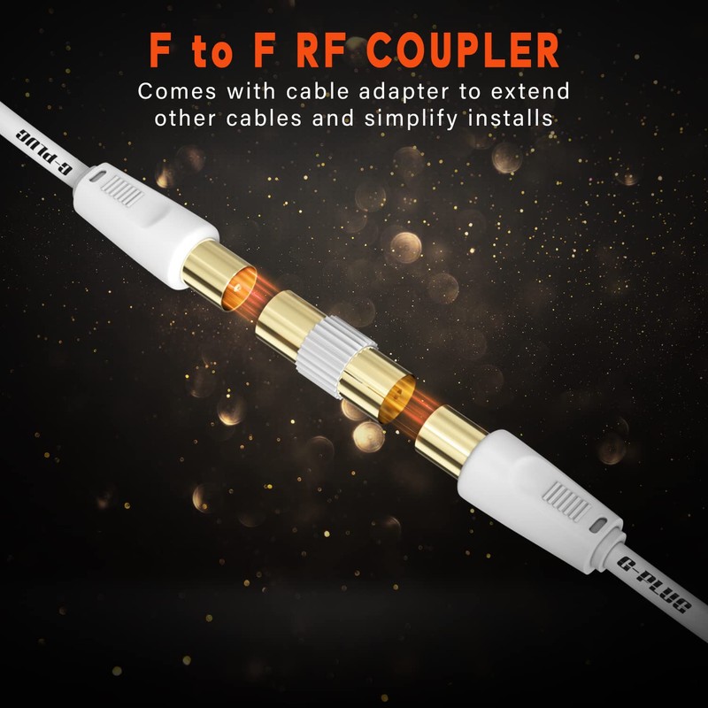G-PLUG 2m Langes Antennenkabel Männlich zu Männlich – Satellitenkabel Koaxialkabel