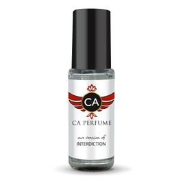 CA Perfume Impression of Interdiction For Women & Men Replica Fragrance Body Oil Dupes Alcohol-Free Aromatherapy Sample Travel Size Concentrated Long Lasting Attar Roll-On 0.14 Fl Oz/4ml-X1