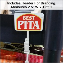 Metal Merchandising Strip 6 Stations MS-16, Pack of 1 | Clip Strip Powder Coated Steel Wand Retailer Strip | 17" Long