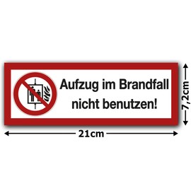 Pack of 25 Elevator in the event of a fire, do not use sticker, warning signs, warning signs, safety signs