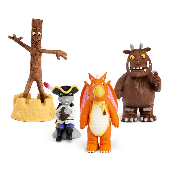 tonies Julia Donaldson Figurine Bundle Incl. 4 Characters: Gruffalo, Zog, Highway Rat, and Stick Man, Audio Story and Songs for Kids for Use with Toniebox Music Player (Sold Separately)