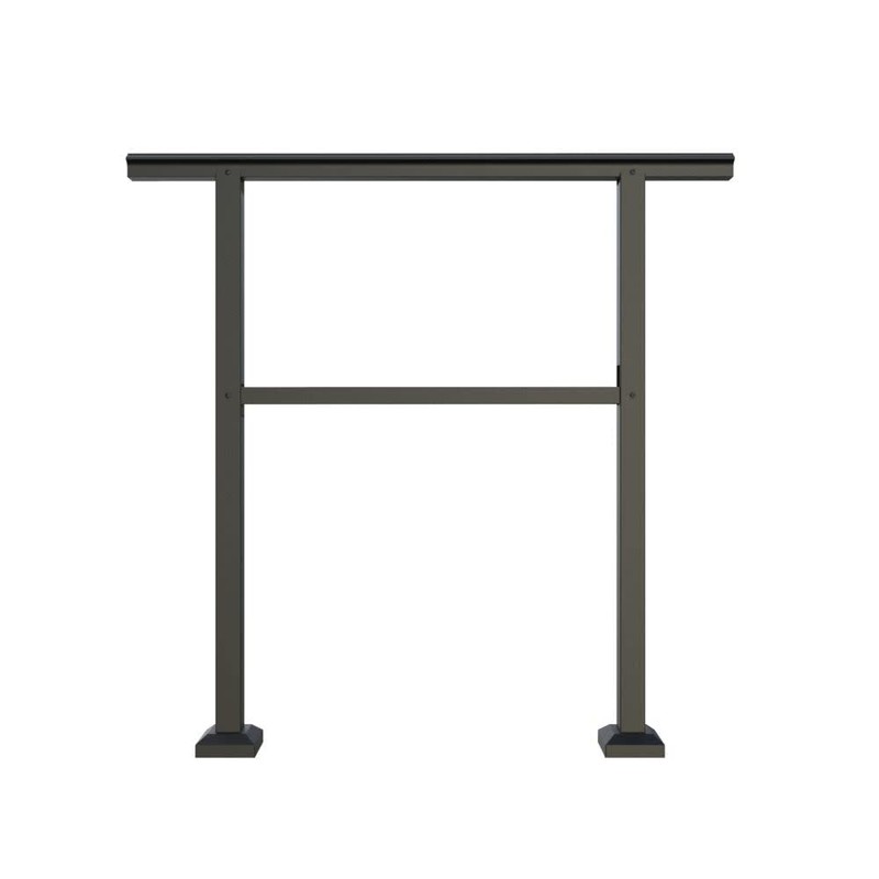 4' Aluminum Handrail, Matte Black