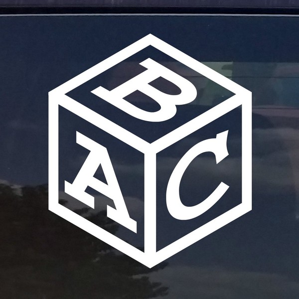 wall junkie decals Custom Cube Block Monogram Initials Vinyl Decal.