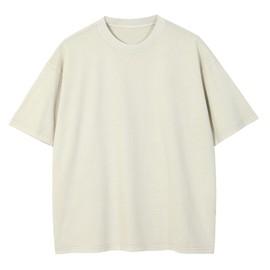 Vamtac Men's T-Shirts Classic Vintage Solid Oversized Cotton Baggy Casual Tees Gym Workout Tops Unisex Apricot S