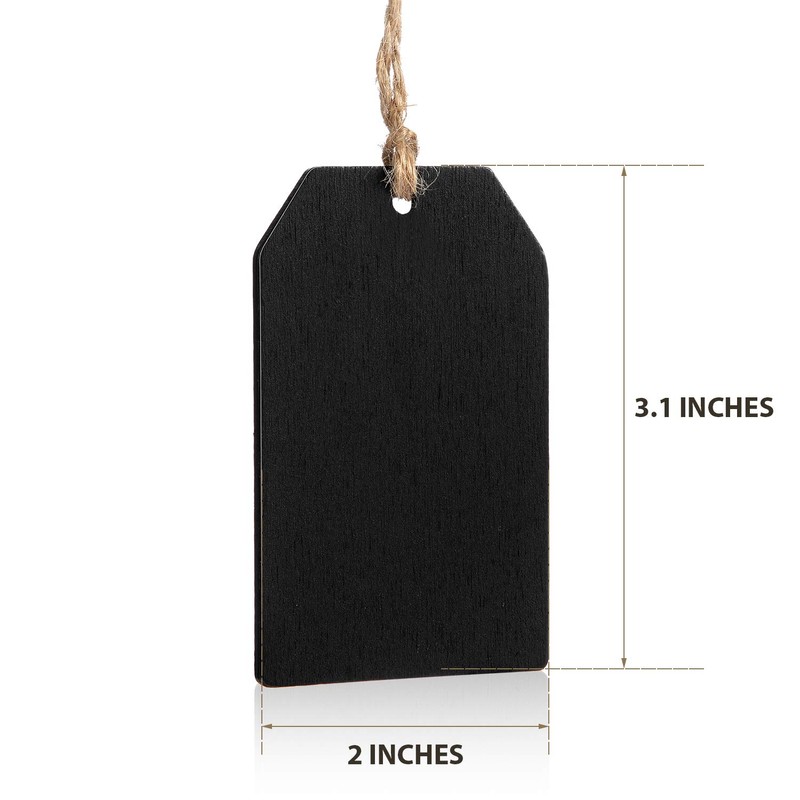 Boao 32 Pieces Mini Chalkboard Tags Bulk 2"x3.1" Wood Chalkboard