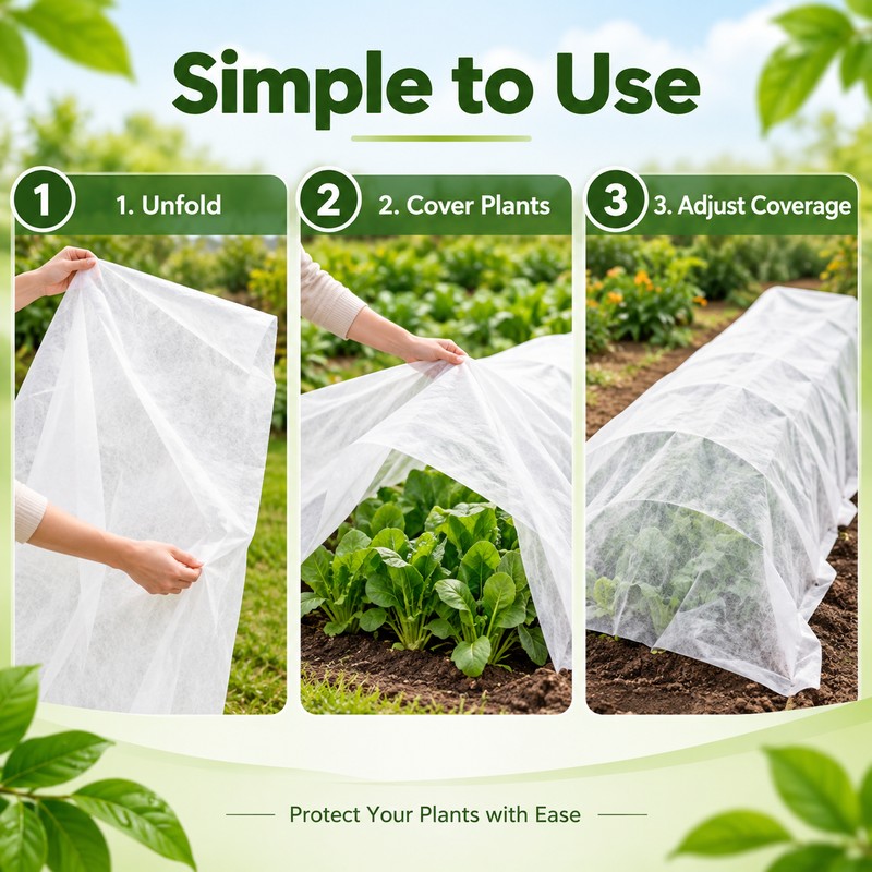Non-Woven Plant Covers for Winter Protection – 0.95 oz Garden