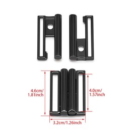 Jamsinmu Metal Slider Buckles Buttons Fasteners Rectangle Webbing Slider for Women Belt Clip Accessory DIY, Gun Metal_40mm_1pc