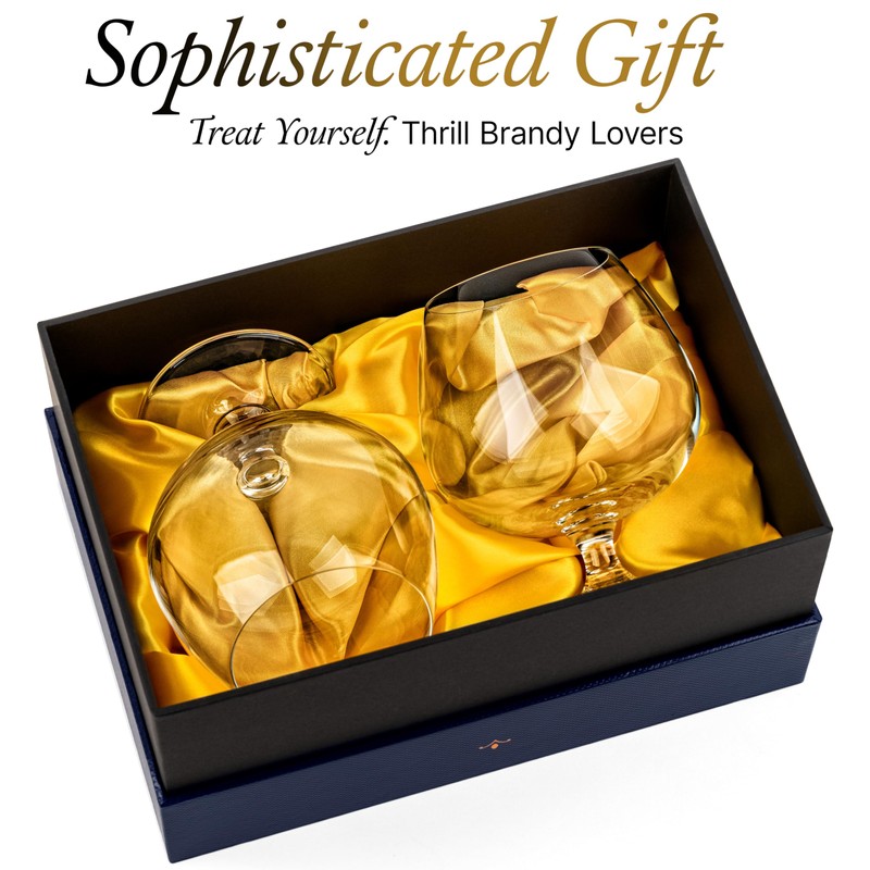 Large 21 oz Crystal Brandy and Cognac Snifter Glasses |