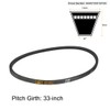 sourcing map A-33 V-belt, 33 inch pitch length, A-profile rubber