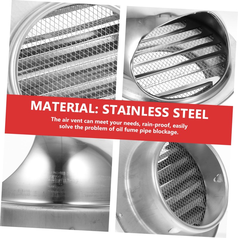Gadpiparty Stainless Steel Exhaust Vent Cover Wall Mount Soffit Vent