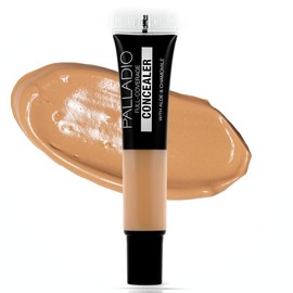 Palladio Full Coverage Concealer - Creamy Face & Under Eye Formula, Disguises Dark Circles, Blemishes, Fine Lines, Evens Skin Tone (Cafe Au Lait)