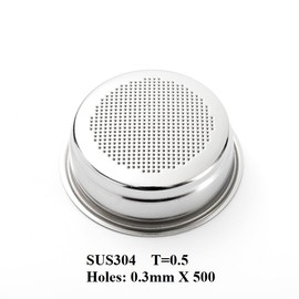 51 mm Coffee Filter Basket Strainer, 1 Cup Pressureless Filter Basket for Delonghi Portafilter 51 mm