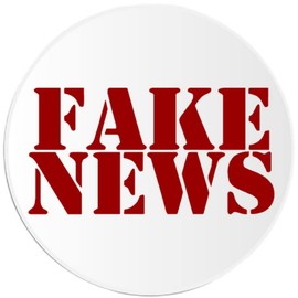 Fake News Stamp Stencil - 25 Pack Circle Stickers 3 Inch