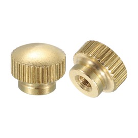 QUARKZMAN Knurled Thumb Nuts, Pack of 2 M3 x D10 mm x H8 mm Brass Handle Nuts Knurled Nuts with High Head Fasteners for 3D Printer Parts Print Bed