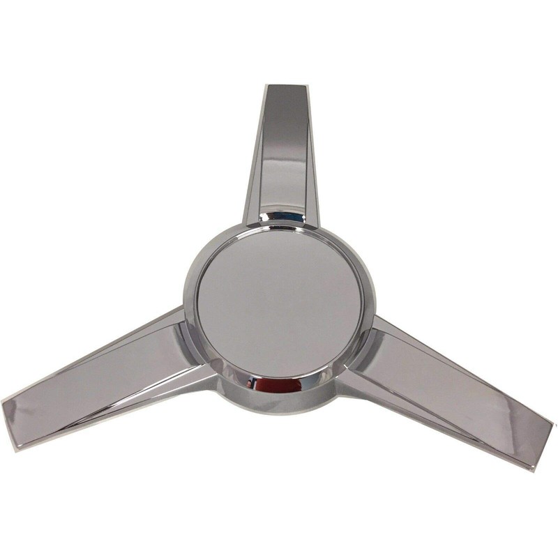 BB Auto New 3-Bar Spinner Chrome Wheel Hub Center Cap
