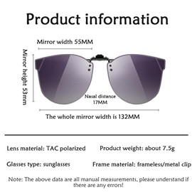 Wnddle Sunglasses Clip, Polarised Clip on Sunglasses, UV400 Sunglasses Clip, Polarised Clip-on Night Driving Glasses, Polarised Sunglasses, Flip Up Sunglasses, Clip Against Light, purple