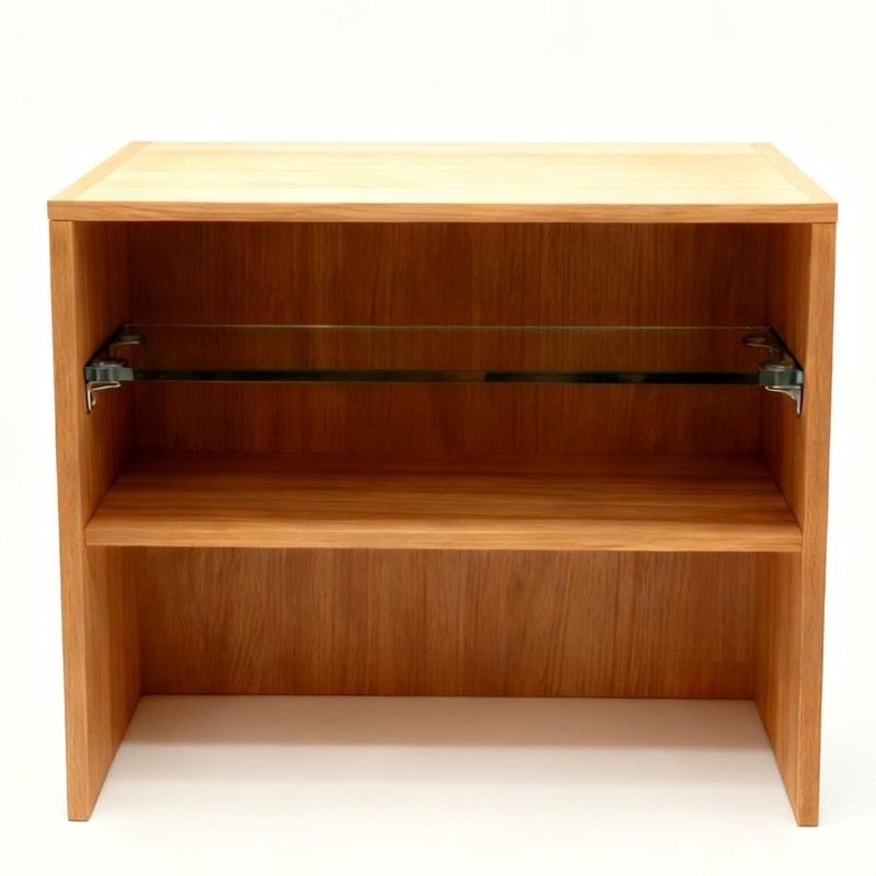 Biutimarden 11.81” Tempered Glass Niche Shelf with 4 Small Brackets