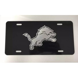 BLVD Detroit Lions LOGO Car Tag Diamond Etched on Aluminum License Plate