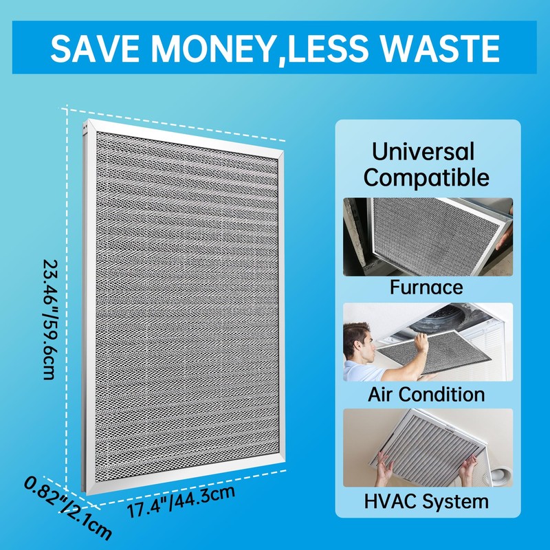 UBeesize 18x24x1 Reusable Electrostatic Air Filter HVAC AC Furnace Filter,MERV