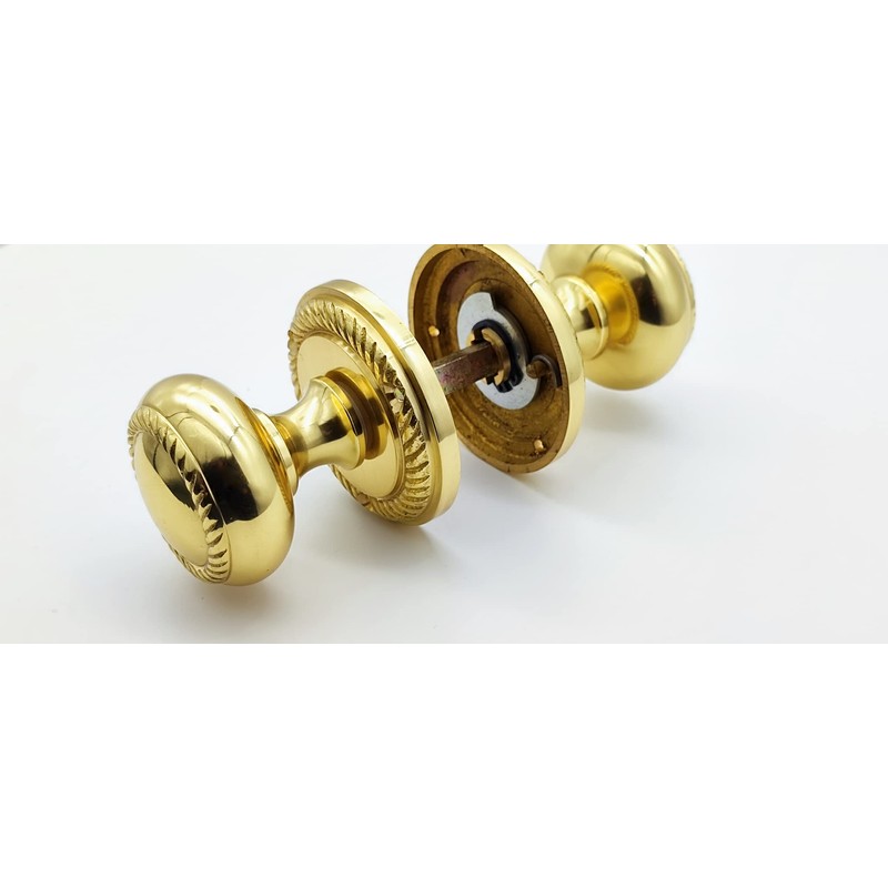 Infinity Decor Solid Brass 50mm Georgian Round Rope Design Mortice