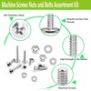 351Pcs #6-32#8-32#10-24 Machine Screws Nuts and Bolts Assortment Kit,Phillips Pan
