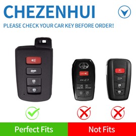 CHEZENHUI for Toyota Key Fob Cover Lanyard, Car Key Case Shell Protection for Toyota Avalon Camry Corolla RAV4, B Blue, B Blue