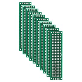 Heevhas Universal Board Double Sided PCB Universal Circuit Board Hole Grid Board PCB 2x8cm Prototype Kits PCB Board (Pack of 10)