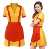 KTWSUEF Two Girls Costume, Cosplay Women's Waitress Costume with Apron, for Maid Dress, Birthdays, Cosplay, Party, Carnival, Suitable for Girls with a Height of 165-170 cm