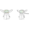 Bolenvi Yoda Galactic Character Stud Earrings, 925 Sterling Silver Screw
