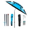 RURIZHONGTIAN Beach Parasol Diameter 160 cm with Ground Sleeve, 360°