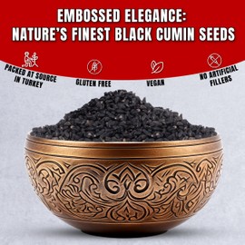 Black Cumin Seeds 16oz (1lb) – Whole Nigella Sativa Seed – Non-GMO, Vegan, Premium Grade Black Seeds – Turkish Origin – Kalonji for Cooking & Baking
