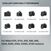 2-Pack EN-EL3e Battery with Dual Charger for Nikon D50 D70