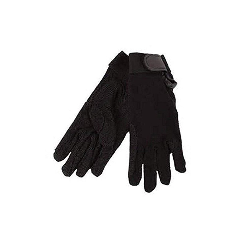 Hy5 Cotton Pimple Palm Gloves Med Black