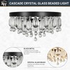 Kenroy Home Cascade Crystal Glass Beaded 3 Light Flush Mount