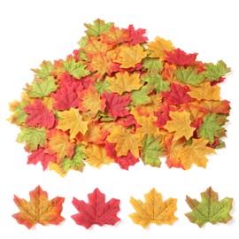 SITUMEIZI 400PC Fake Fall Leaves Artificial Autumn Maple Leaf Fall Decor for Wedding Party Thanksgiving Decorations 4 Colors