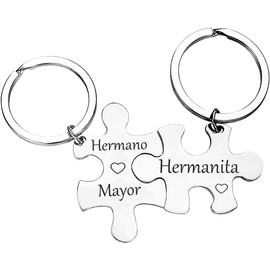 Tecreo Brother Sister Gift, Broth er, Brothe r-in-law Key Chain G ift, Sister Siste r-i n-law Key Chain Gif t, Funny Birthday Gift, Christmas gi ft for Brother, Sist er, Words Spanish