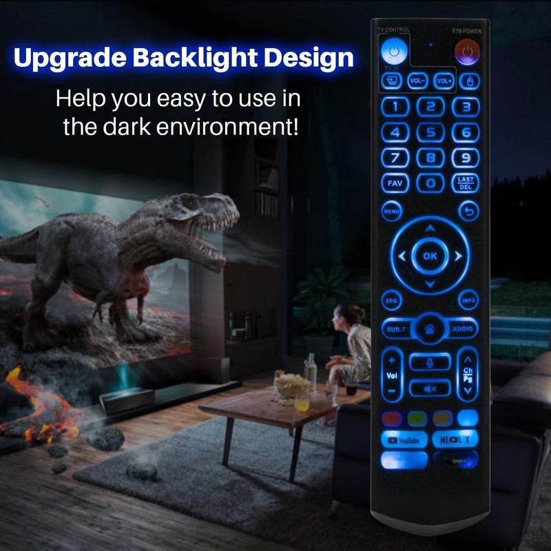 Easy to Use Backlit Remote for vSeeBox V5 Pro, V3