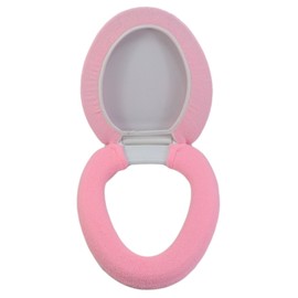 2-Piece Bathroom Toilet Accessory Set- Toilet Seat Cover and Toilet Lid Cover (Pink)