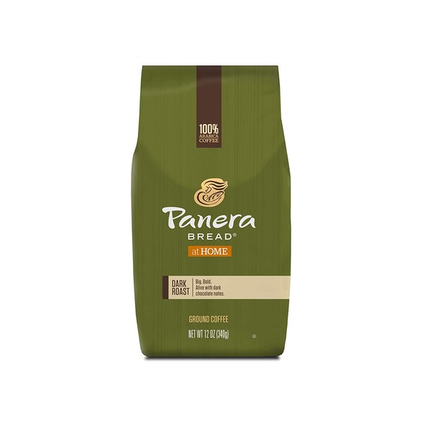 Panera Bread Dark Roast Coffee, Ground Coffee, 100% Arabica Coffee, Bagged 12 oz