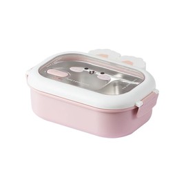 Bento Box, Bento Box, For Women, Men, High School Students, Work, Leak Proof, Divided Storage Container, Cute, Bunny Pattern, Bento Box (Pink)