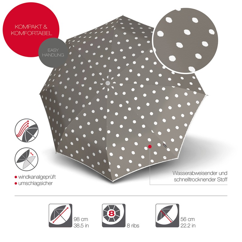 Knirps T.200 Duomatic Animal Pocket Umbrella – Automatic Open and