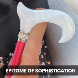 Stylish Walking Sticks – Rhinestone Collar Designer Adjustable Canes Colorful – Best Gift for Men and Women Light Weight Aluminum Shaft & Safe to Walk