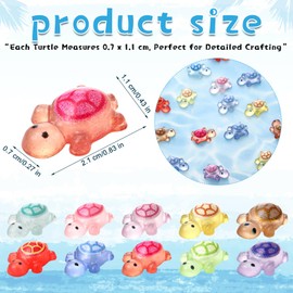VioraWhite 1000 Pcs Mini Resin Turtles Bulk Luminous Glow in The Dark Tiny Turtle Figurines DIY Dollhouse Miniatures Mini Animals Figures to Hide for Garden Micro Moss Landscape Decoration