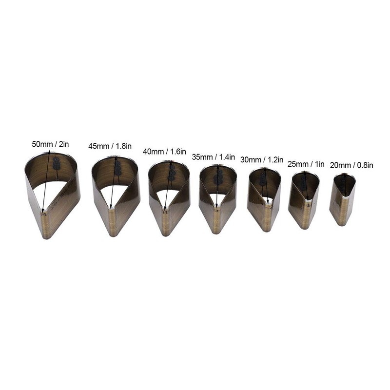 7 Pieces Leather Cutting Dies 20-50 mm Single Hole Hollow