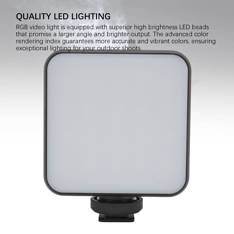 RGB Video Light 2000mAh Type C Rechargeable Portable Photography Selfie