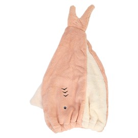 VOCOSTE Hair Drying Towel, Towel Cap, Super Absorbent, Quick Drying, Hair Towel, For Washing Face, Pool, Bath, For Drying Hair After Bathing, Fluffy, Cute, Whale, For Adults, Orange