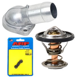 Michigan Motorsports 187 Degree Thermostat & Housing with ARP Bolts - Fits 1999-2006 LS1 LS2 LS6 Engines - 4.8L 5.3L 5.7L 6.0L - Replaces GM 12600172 (Stainless Bolts 434-7401)