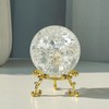 LONGWIN 50mm Ice Cracked Crystal Ball Decorative Glass Ball Home