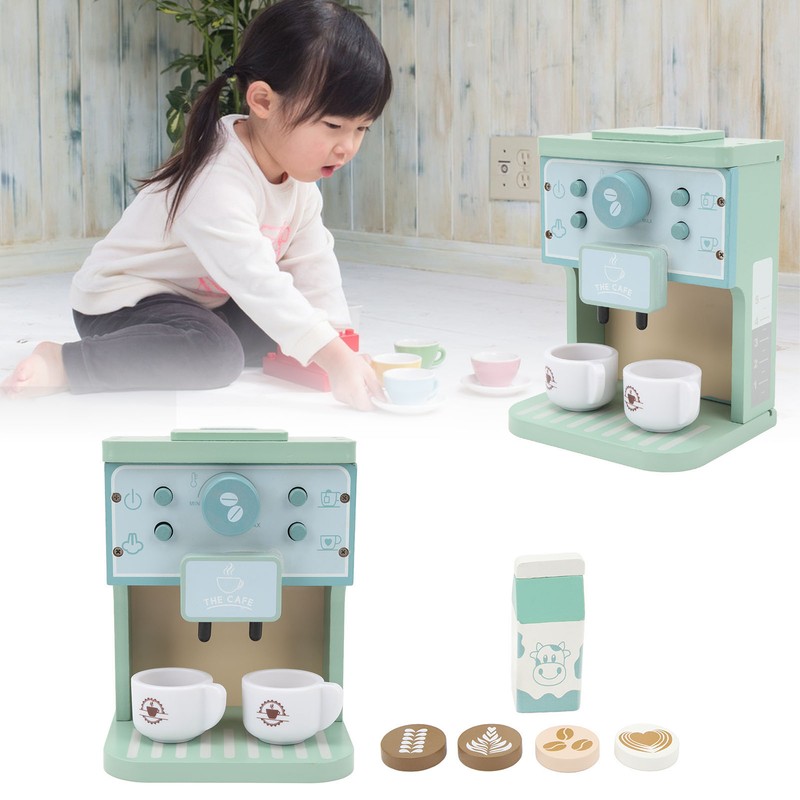 Coffee Maker Toy Fun Early Education Simulation Milk Cups Round